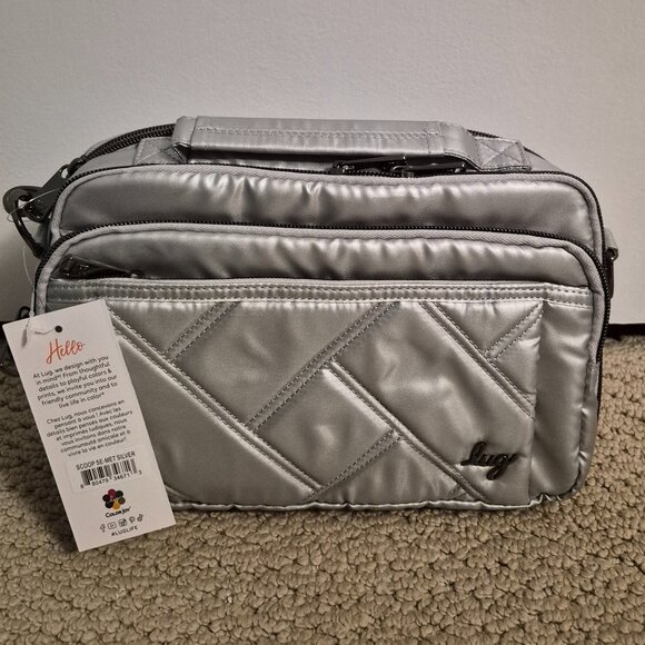 NWT LUG Scoop SE Crossbody in Metallic Silver - Picture 11 of 12